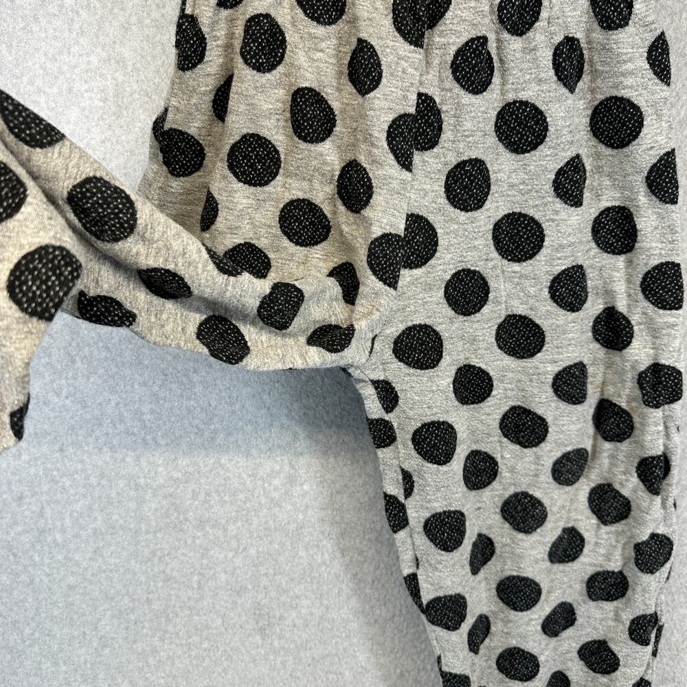 Malina Sweatpants Kids Girls Size 10 Gray Black Polka Dot 100% Cotton Pull On - Picture 4 of 12